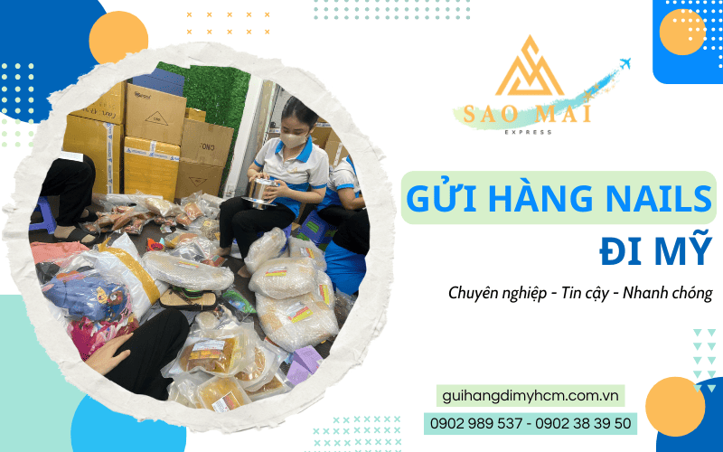 gửi hàng nails đi Mỹ