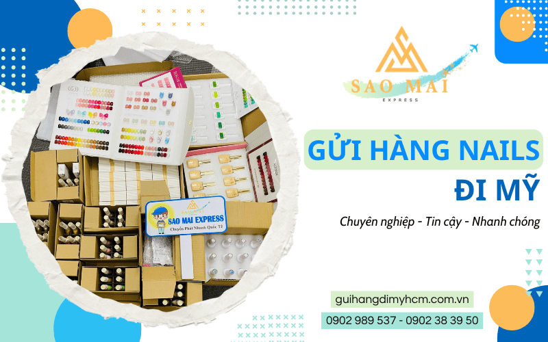 gửi hàng nails đi Mỹ